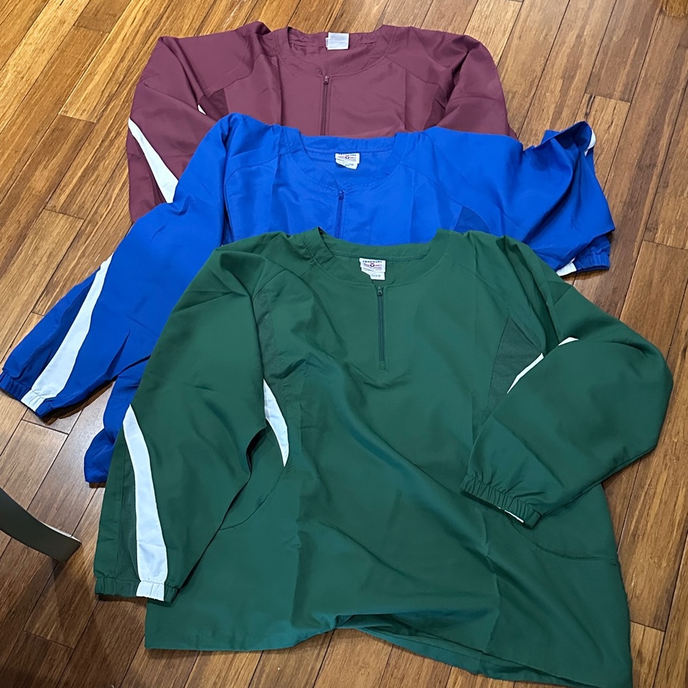 Bundle 3x Colorful Zip-Up Windbreakers men 3XL